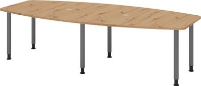 bümö Konferenztisch oval 280x130 cm großer Besprechungstisch in Asteiche, Besprechung