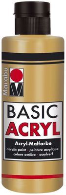 Marabu 1200 04 784 Basic Acryl, Metallic-Gold 80 ml