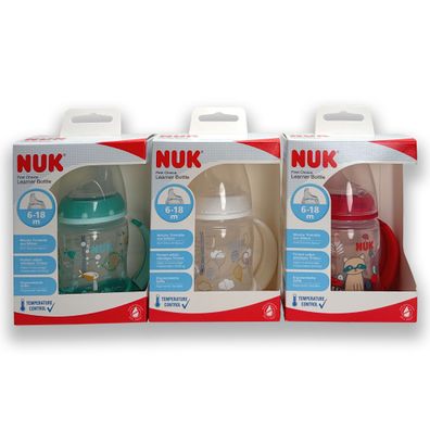 2x NUK First Choice Trinklernflasche Babyflasche 150ml Silikon zufällige Farbe