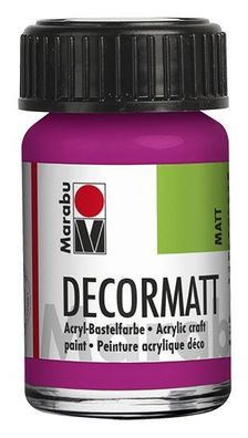 Marabu 1401 39 014 Decormatt Acryl, Magenta 014, 15 ml