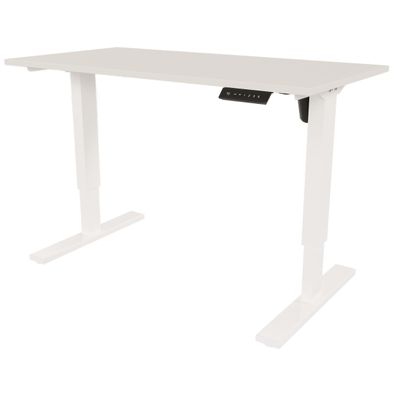 Bisley E-StarterTech elektrisch höhenverstellbarer Schreibtisch 140x80 cm in grau - E