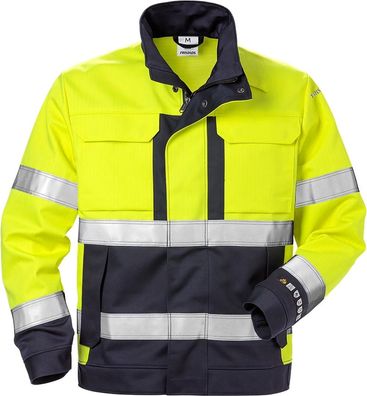 Fristads Flame High Vis Jacke Kl. 3 4584 FLAM Warnschutz-Gelb/Marine