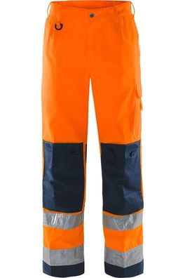 Fristads Warnschutz-Hose High Vis Hose Kl. 2 2001 TH Warnschutz-Orange/Marine