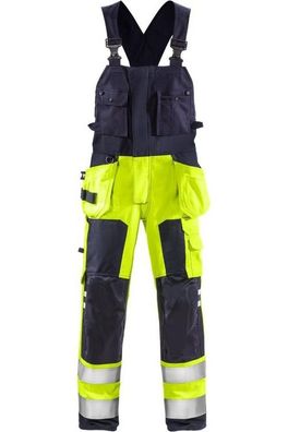 Fristads Flammschutz-Latzhose Flamestat High Vis Latzhose Kl. 2 1075 ATHS Warnschu