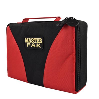 Karella Darttasche MASTER PAK - rot/schwarz | Etui Tasche für Dartpfeile Flights