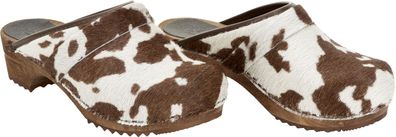 Sanita Damen Offener Clog Wood-Caroline Open Brown