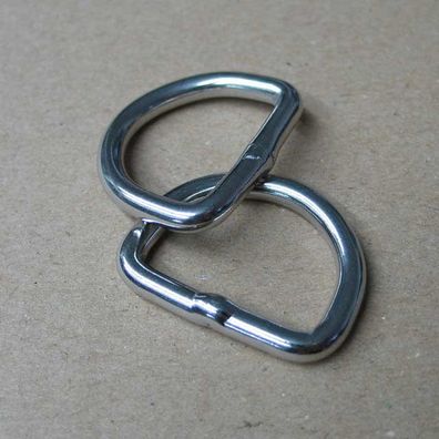 Edelstahl D-Ring 30mm x 5mm V4A