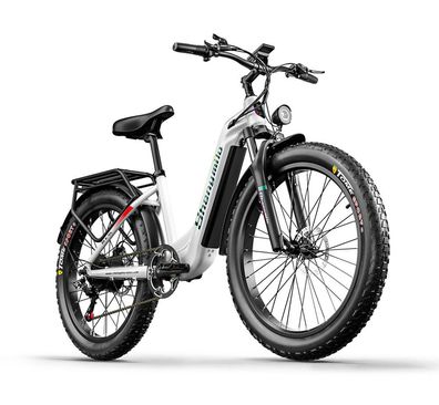 Shengmilo MX06 Elektrofahrrad, 1000 W Motor, 48V 17.5Ah Samsung-Akku abnehmba, eiß