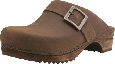 Sanita Damen Offener Clog Wood-Urban Open Antique Brown