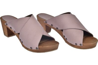 Sanita Clogs Damen Sandale Wood-Ennike Square Flex Sandal Pink