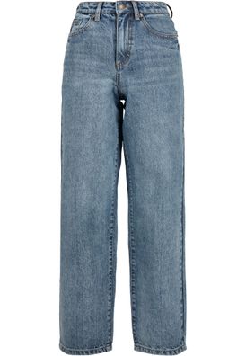 Urban Classics Ladies High Waist 90´S Wide Leg Denim Pants tinted light blue washed