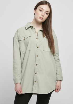 Urban Classics Damen Jacke Ladies Long Corduroy Overshirt Softsalvia