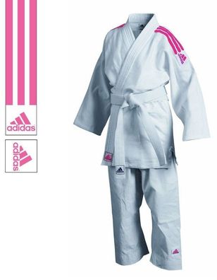 adidas Judoanzug J350 Club Weiß/Rosa