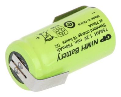 GP Akku 2/3 AA 1,2V / 750mAh GP75AAH + Lötfahne Z-Form Zelle 2/3AA , GP75AAH