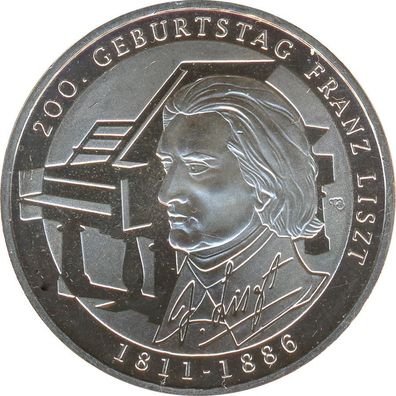 BRD 10 Euro 2011 G Franz Liszt Silber*