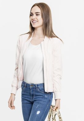 Urban Classics Damen Bomber Jacke Ladies Light Bomber Jacket Light Pink