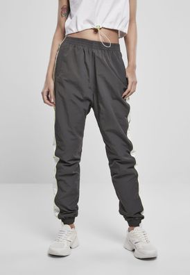 Urban Classics Damen Hose Ladies Piped Track Pants Darkshadow/Electriclime