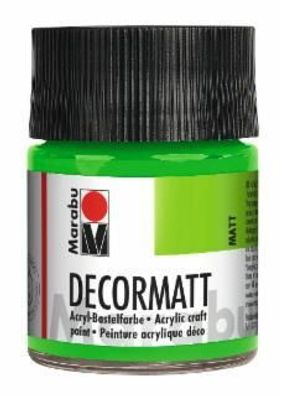 Marabu 1401 05 066 Decormatt Acryl, Gelbgrün 066, 50 ml