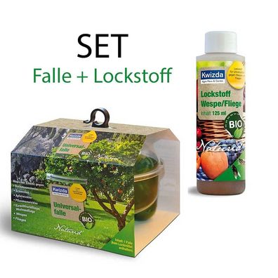 SET Naturid Universalfalle + Lockstoff Fliegen/Wespen