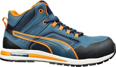 Puma Safety Sicherheitsschuh Crosstwist Mid S3 HRO SRC Blau/Orange