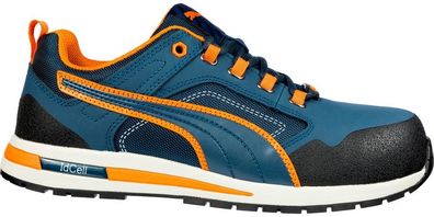 Puma Safety Sicherheitsschuh Crosstwist Low S3 HRO SRC Blau/Orange