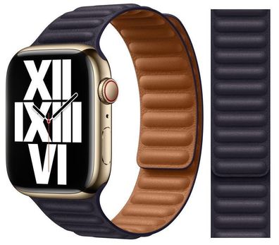 Original Apple Leather Link Armband M/L 38/40/41mm MP843ZM/A Ink Sehr Gut