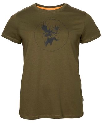 Pinewood 3450 Elch T-Shirt Damen H. Olive (713)