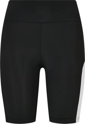 Urban Classics Damen Ladies Color Block Cycle Shorts Black/White