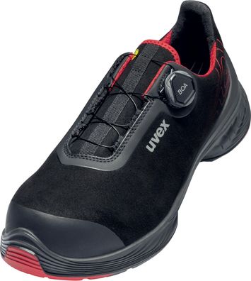 Uvex 1 G2 Halbschuhe S3 68402 Schwarz, Rot (68402)