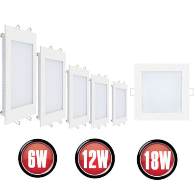 6W LED Panel 120 x 120mm Spot Einbauleuchte 350 Lumen Deckenleuchte Eckig