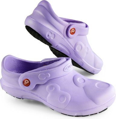 Schu'zz Schuzz Damen Clog Berufsschuhe PRO Femme uni CE 20347 Mauve / Lila