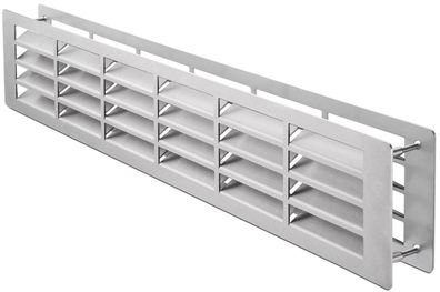 Lüftungsgitter Türlüftung Gitter echt massiv Edelstahl 500 x 100 mm im Paar