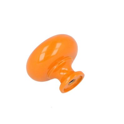 Möbelknopf Schrankknopf Knopf Türknopf Türgriff massives Metall Höhe 27mm Orange