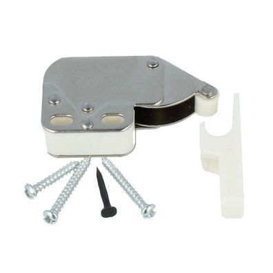 Federschnapper Mini Latch Türschnapper mit Halteplatte Druckschnapper Weiß