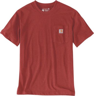 Carhartt K87 Pocket S/S T-Shirt Chili Pepper Heather