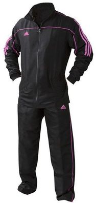 adidas Team Track Trainingsjacke Schwarz/Rosa