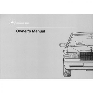 Mercedes-Benz 260SE 300SE 300SEL Type 126 04.1989 owners manual