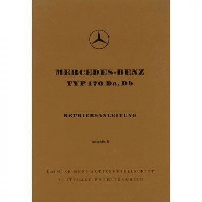 Mercedes-Benz W 136 Typ 170 Da Db 1946-1955 Bedienungsanleitung