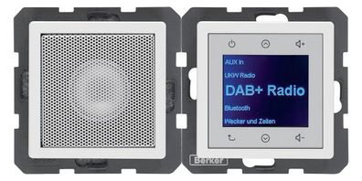 1St. Berker Radio Touch 30806089 m. Lautsprecher DAB+Bluetooth Q.x polarweiss samt