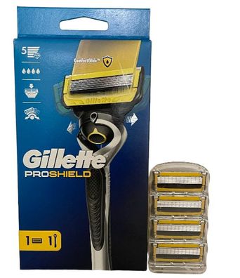 5x Gillette Proshield Flexball Rasierklingen+ Rasierer in OVP Klingen im Blister