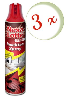 3 x NEXA LOTTE® Ultra Insekten Spray, 400 ml