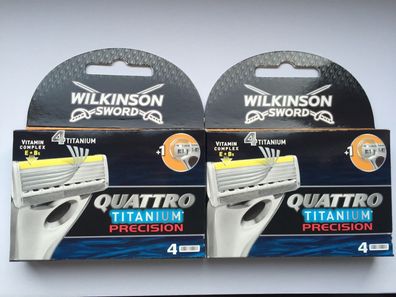 8x Wilkinson Quattro Titanium Precision Rasierklingen neu/OVP