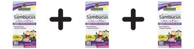 3 x Kid's Sambucus Chewables, Black Elderberry - 45 chewable tablets