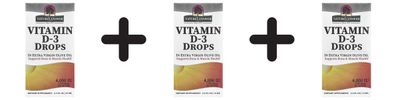 3 x Vitamin D-3 Drops, 4000IU - 15 ml