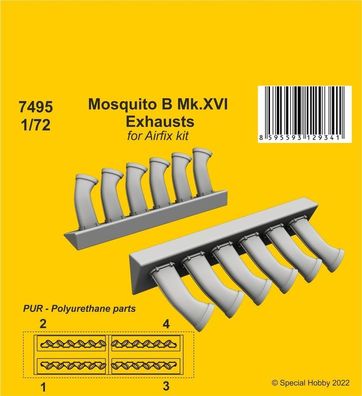 CMK 1:72 Mosquito B Mk. XVI Exhausts