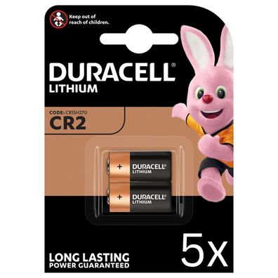 10x Duracell Photobatterie CR2 Ultra Lithium 3V / 850mAh (5x 2er Blister)