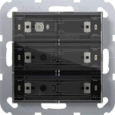 1St. Gira 501300 Tastsensor 4 Standard 3fach für KNX System 55, mit Inbetriebnahme-Wi