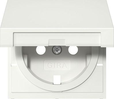 1St. Gira 492203 Abdeckung für SCHUKO-Steckdose 16A 250V mit Klappdeckel, Reinweiß gl