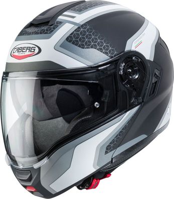 Caberg Motorrad Klapphelm Levo Sonar Schwarz/Weiß/Anthrazit/Silber