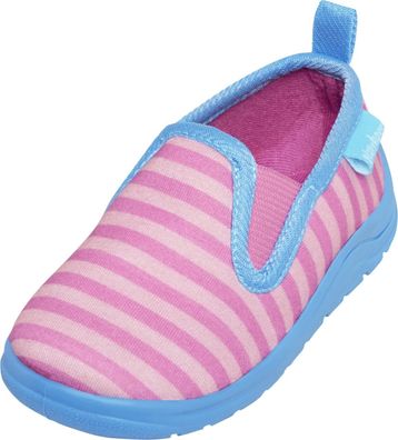 Playshoes Kinder Schuh Hausschuh Ringel Pink/Türkis